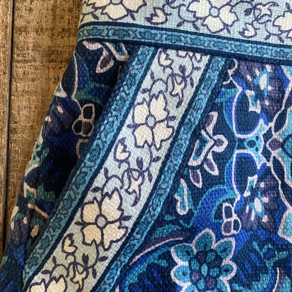 Blue Floral Midi Skirt - Picture 4 of 4